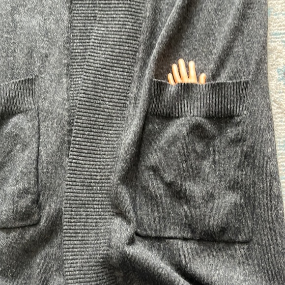 Cielo Charcoal Gray Longline Cardigan - Picture 9 of 16